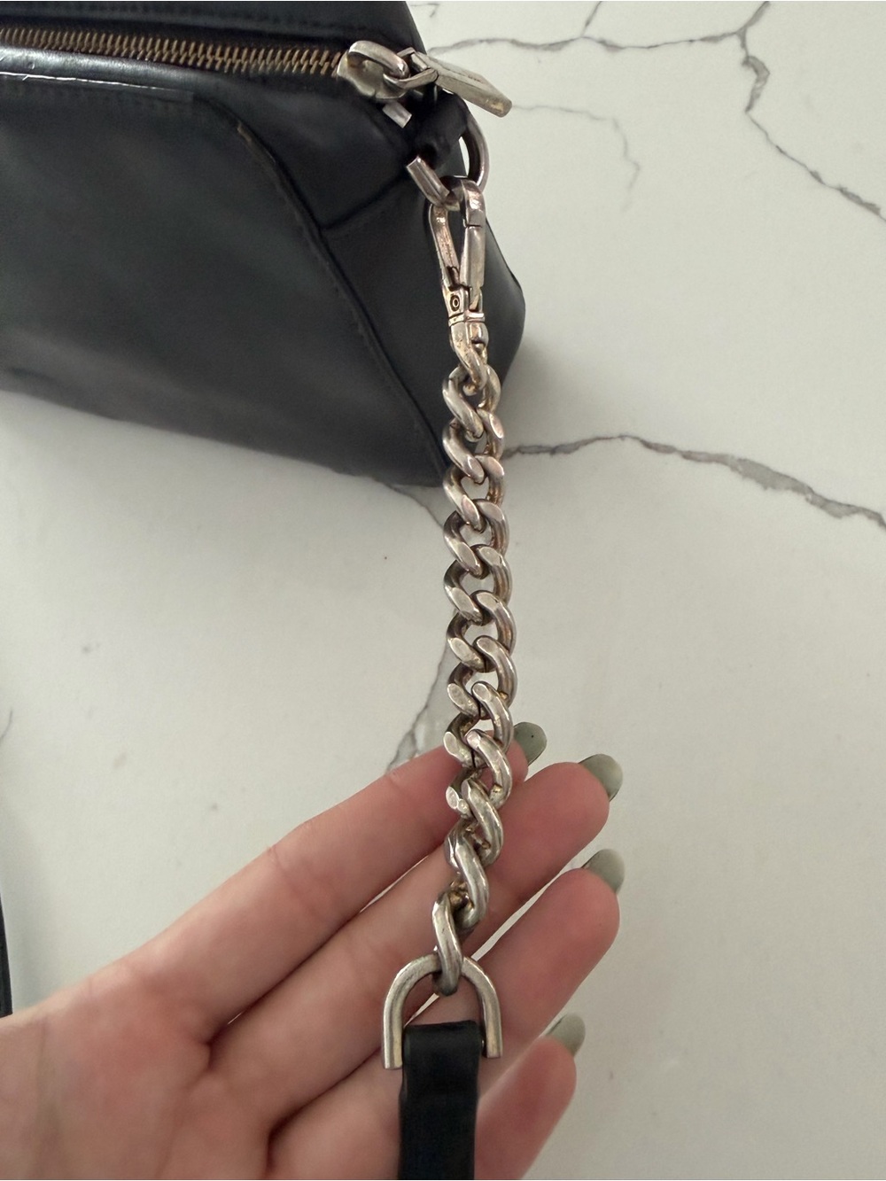 Michael Kors Black Studded Chain Crossbody Bag - Picture 5 of 9